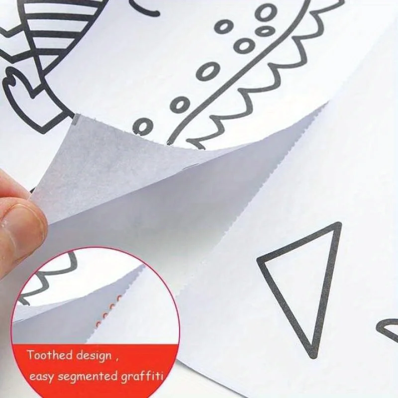 Dinosaur children Graffiti Picture Scroll Coloring Picture Scroll Three Meter Long Pattern non ripetuto non sporco Wall