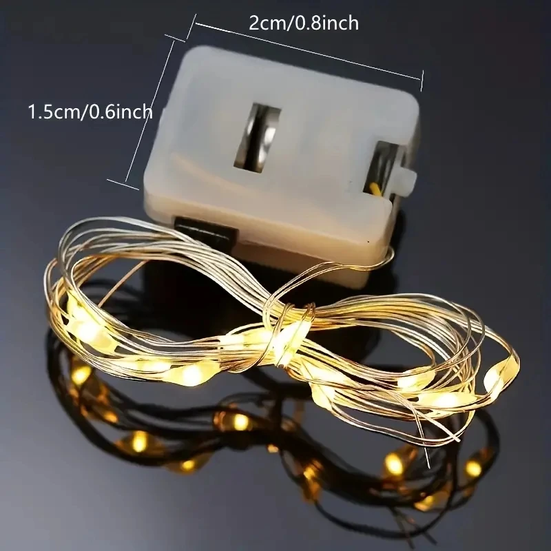 ไฟราวจิ๋ว20ดวง LED 30แพ็ค, ไฟสายตกแต่งแบตเตอรี่กันน้ำสำหรับงานแต่งงานงานเลี้ยงห้องนอนแบบ DIY