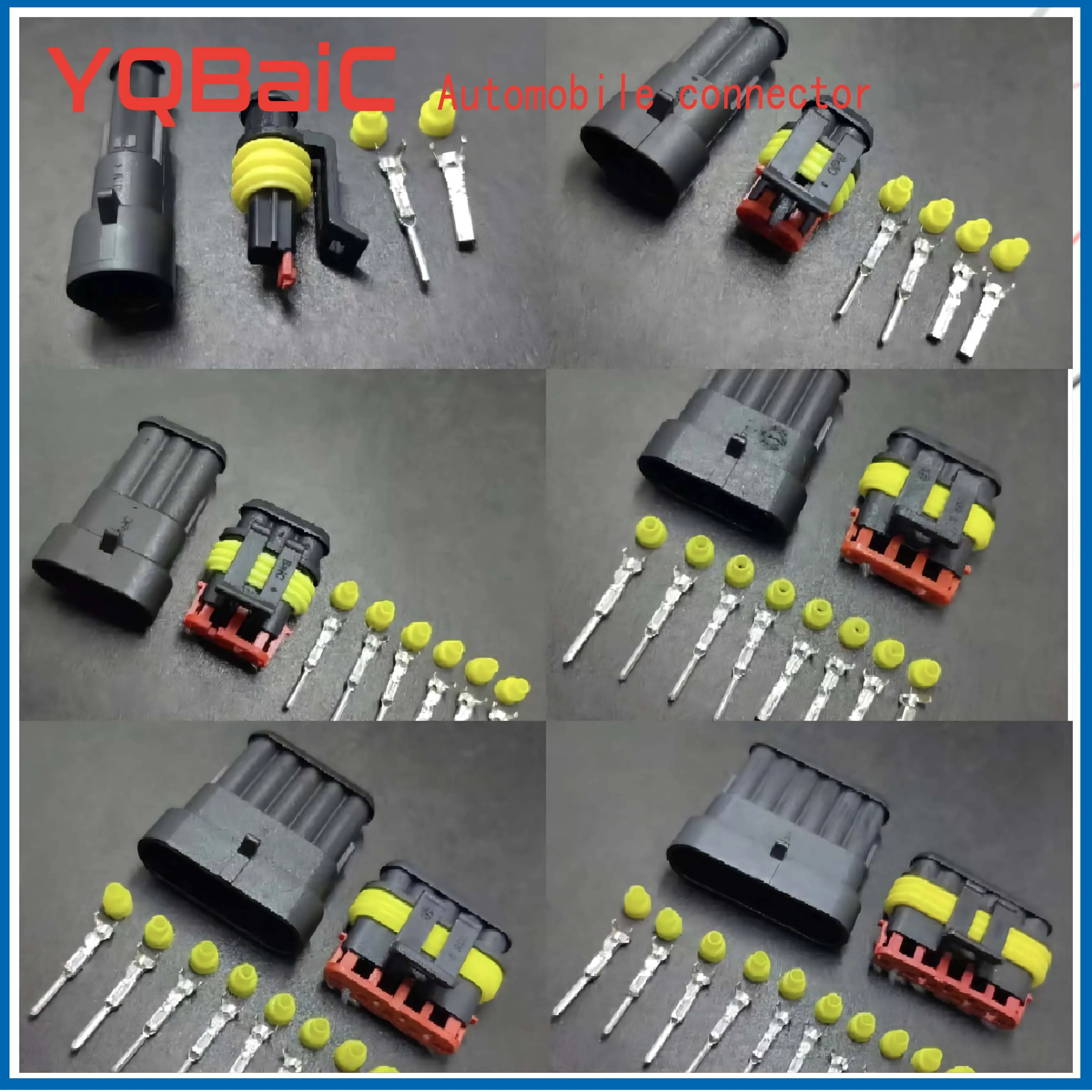Kit de conectores a prueba de agua, conector rápido de cable automotriz, cableado eléctrico en el coche, enchufe de sellado automático 1, 2, 3, 4, 5, 6 pines, Kit de enchufe