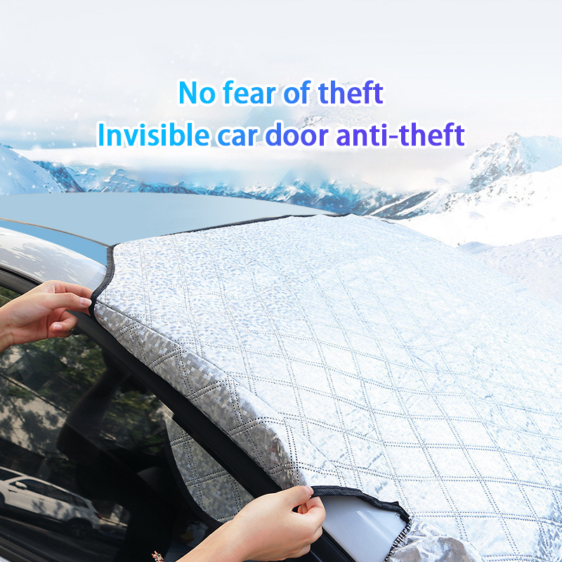 SEAMETAL 夏フロントガラスカバー UV 反射サンシェード防水 4 シーズンユニバーサル日焼け防止カバー冬の雪シールド