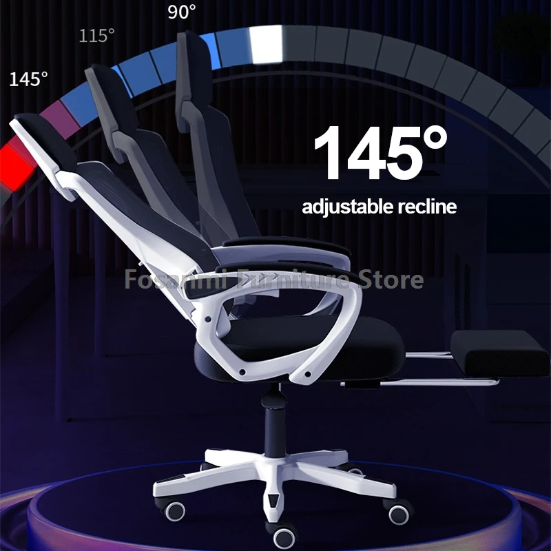 Comfortable Latex Cushion Gaming Chair Adjustable Computer Home Chair with Armrest Gamer Swivel Recliner Office Mesh Desk Chair