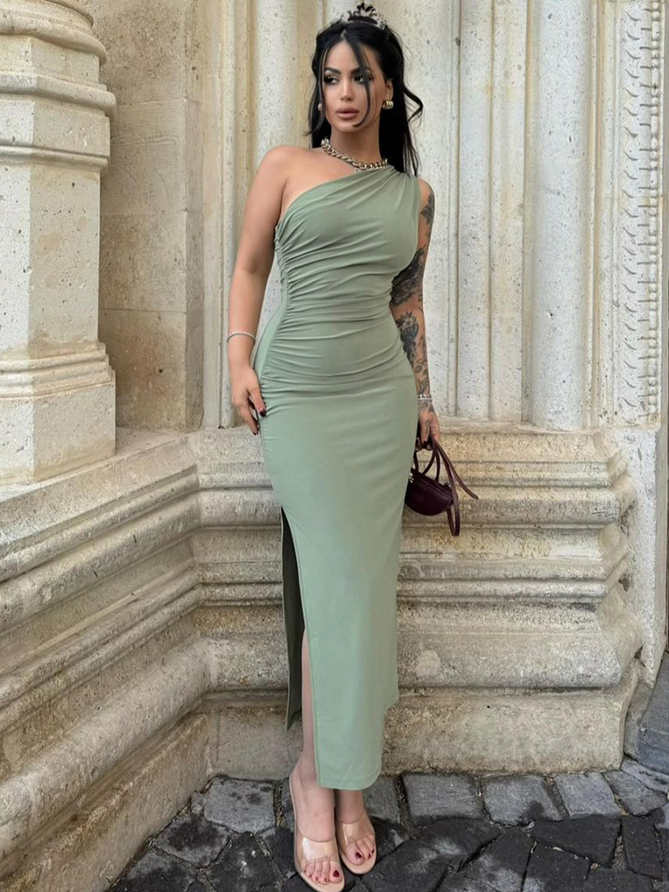 Sommer Schwarz Neue Kleid Frauen Mode Sexy Split Ärmelloses Backless Schlank Maxi Kleid Weibliche Casual Club Elegante Dame Party Kleid