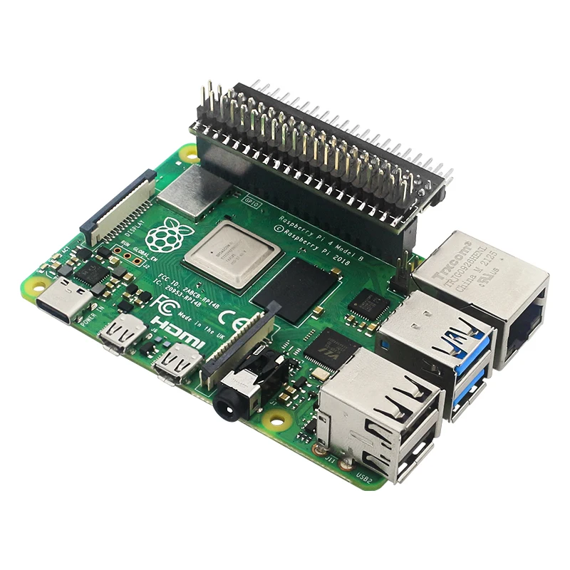 Raspberry Pi 40-контактный удлинитель GPIO, двухрядный удлинитель с прямым углом для Pi 4B 3B + 3B Zero 2 Вт