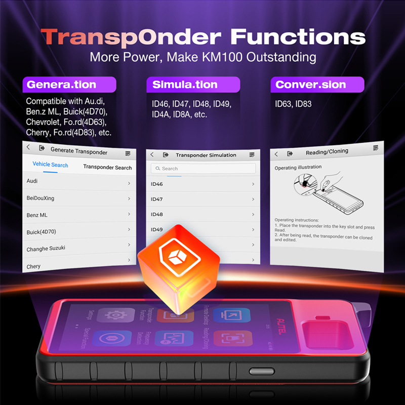 Autel KM100 Schlüsselprogrammierer V200 Universalschlüsselgenerator Kostenloses Update Lebenslang PK IM508 IM608 IMMO KM100X KM100E