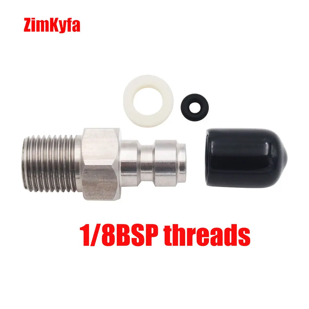 Khí Nén Adapter 8Mm Nhanh Cắm M8 1/8NPT,1/8BSPP Sợi Thép Không Gỉ Một Cách Nuôi Làm Đầy Núm Vú