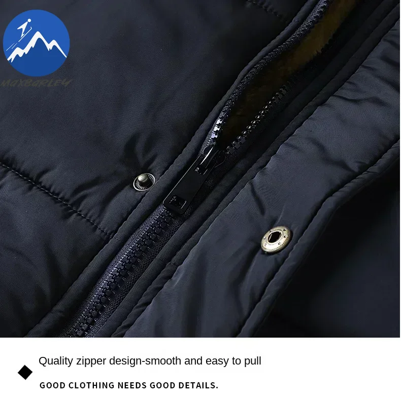 2025 novos homens inverno outono trabalho outwearing parka preto velo forrado grosso quente com capuz gola de pele casaco masculino tamanho 5xl jaqueta de pelúcia