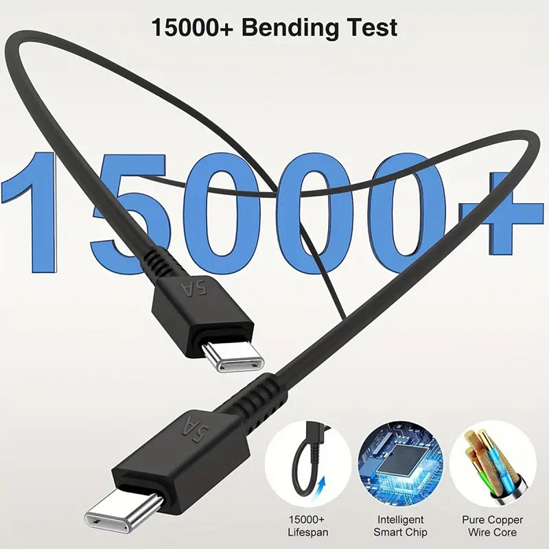 1pcs 2pcs 3pcs5pcs PD 45W Dual Type C Super Fast Charge Cable 5A PD Quick Charge Data Cable For Samsun S22 S23Plus Note 20 Ultra