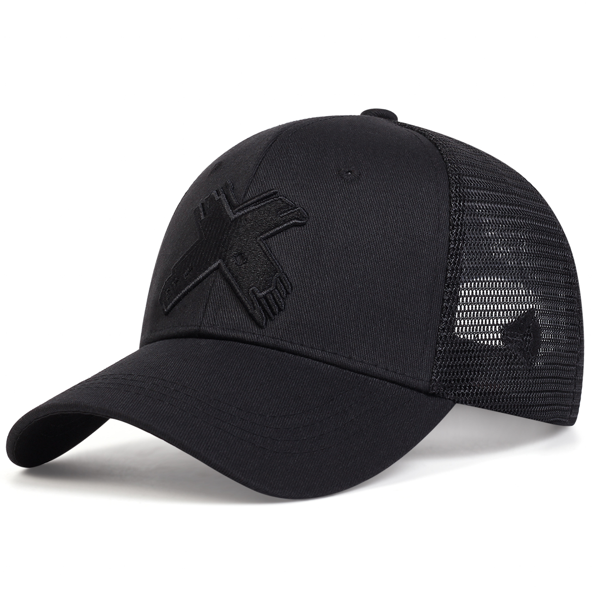 여름 남성 메쉬 야구 모자 야외 스포츠 X 편지 Snapback 모자 여성용 남여 통기성 모자 힙합 트럭 모자