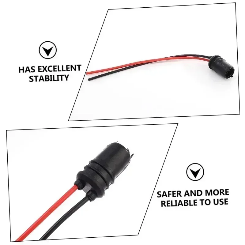 DC12V T10 W5W 147 Socket Marker Instrument Lights Holder Connector Wire Bulb Soft Rubber Harness Replacement Car Parts