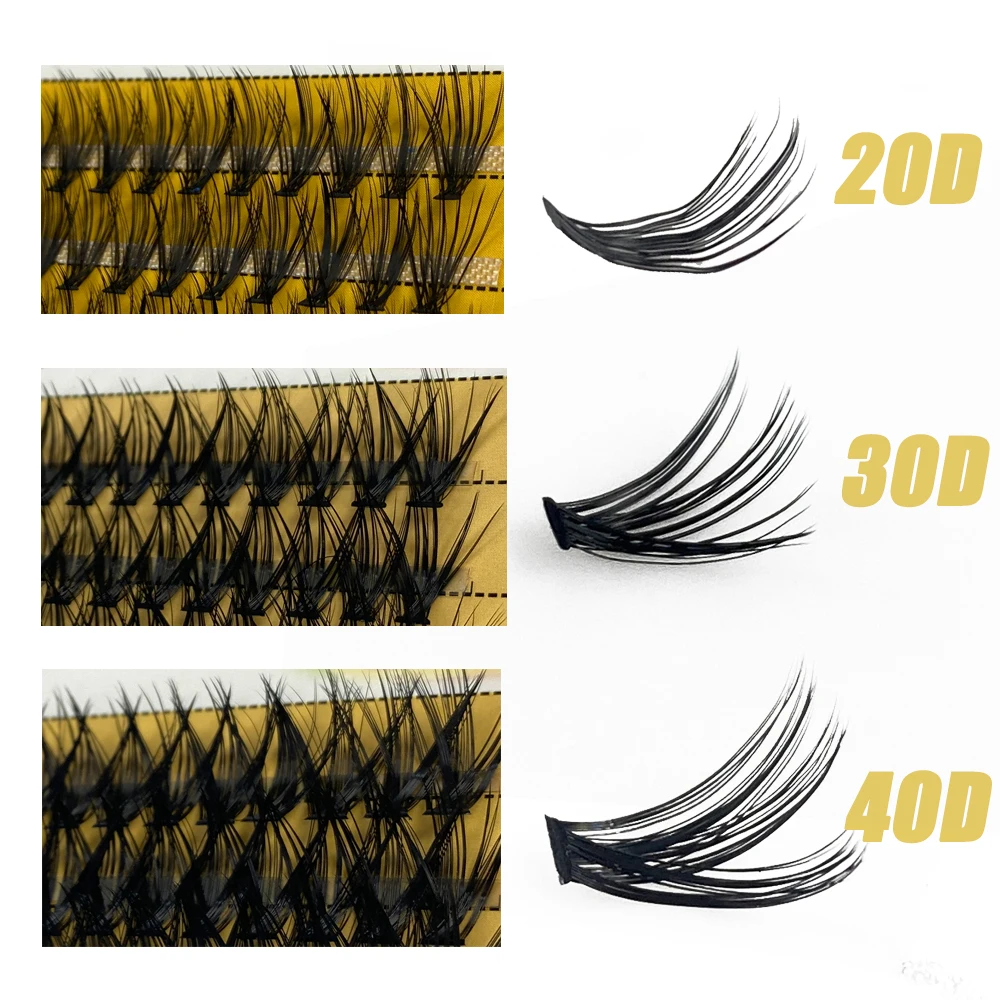20D/30D Mink Eyelashes 1 กล่อง/60 ชุด Natural Eyelash extension 3D รัสเซียขนตาส่วนบุคคล Cluster เครื่องมือแต่งหน้า Lashes cilia