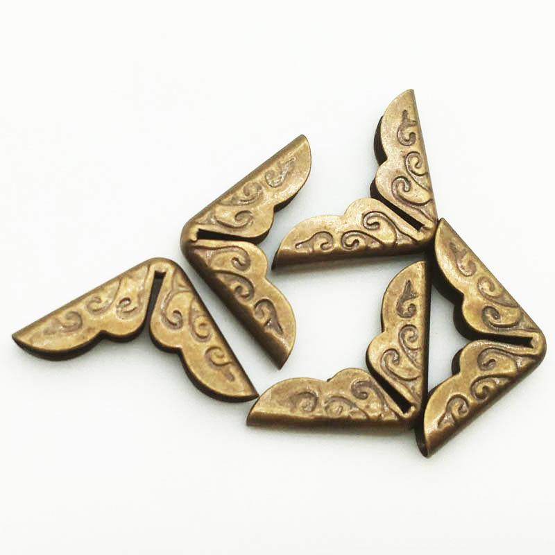 Clearance_50 ピース/ロット 14X14X3mm ブロンズ金属ブックコーナーフォトアルバムメニューフォルダー DIY スクラップブッキング装飾コーナープロテクター