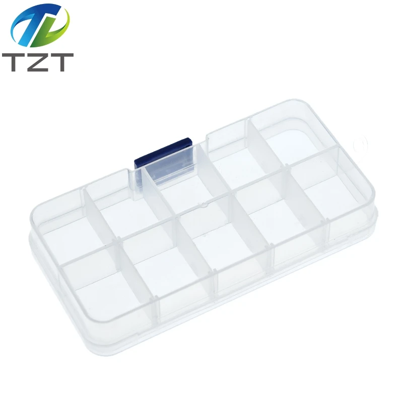 10 Grid canbe remove transparent plastic small box kit