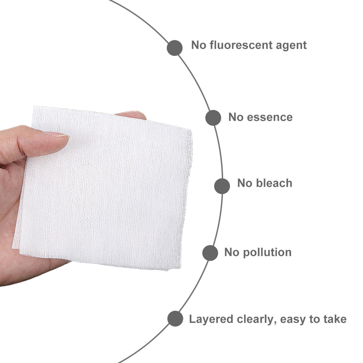 300 pçs branco não-tecido toalhetes de papel de algodão sem fiapos ferramentas de maquiagem esponja de gaze não tecida usada para cuidados com feridas algodão maquiagem feridas