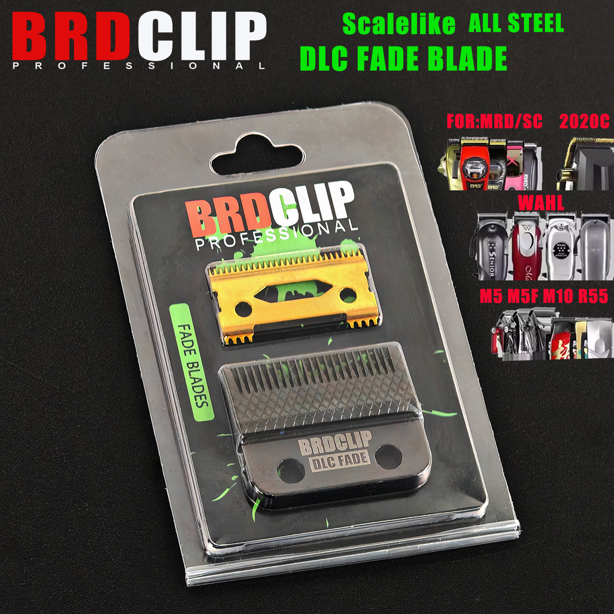 BRDCLIP 808E Scalelike DLC FADE оригинальное лезвие машинка для стрижки волос сменная режущая головка для 2020C Madeshow M10 M5 полностью стальное лезвие