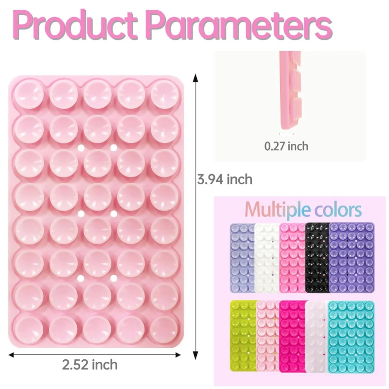 Silicone Suction Cup Phone Case Double Sided Detachable Stand for Hands-Free Wall Stand for Selfies and Videos