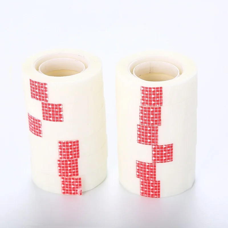 5 ม้วนเทปโปร่งใส 20 มม.Non-เครื่องหมายเทปซ่อม DIY บรรจุภัณฑ์เครื่องมือโรงเรียนสํานักงานบ้านบรรจุภัณฑ์ตัดเทปโปร่งใส