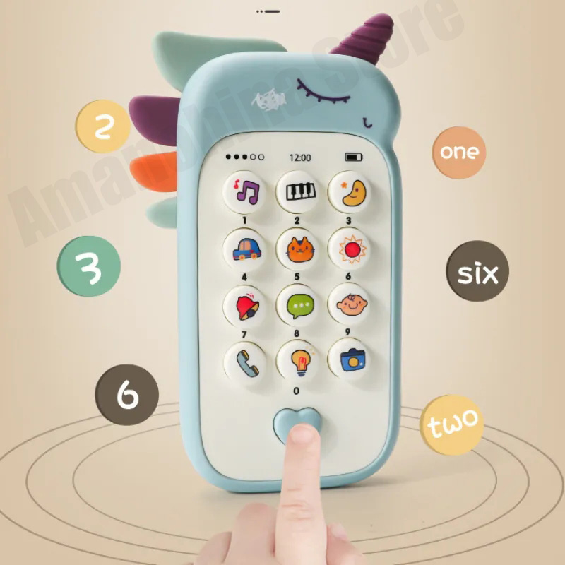 Téléphone jouet pour bébé avec son musical, jouets de sommeil avec simulation TeWindsor, cadeaux pour enfants