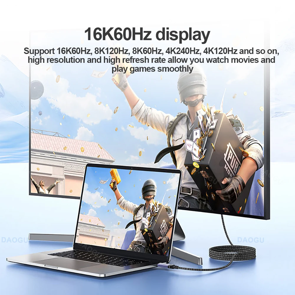 80 Гбит/с 16K@60 Гц Ultra HD Video Displayport Кабель 2.1 HDR 3 м 5 м 8K@120 Гц DP 2 1 Аудиокабель 4K@240 Гц 2 м 1 м Порт дисплея Шнур m 3D