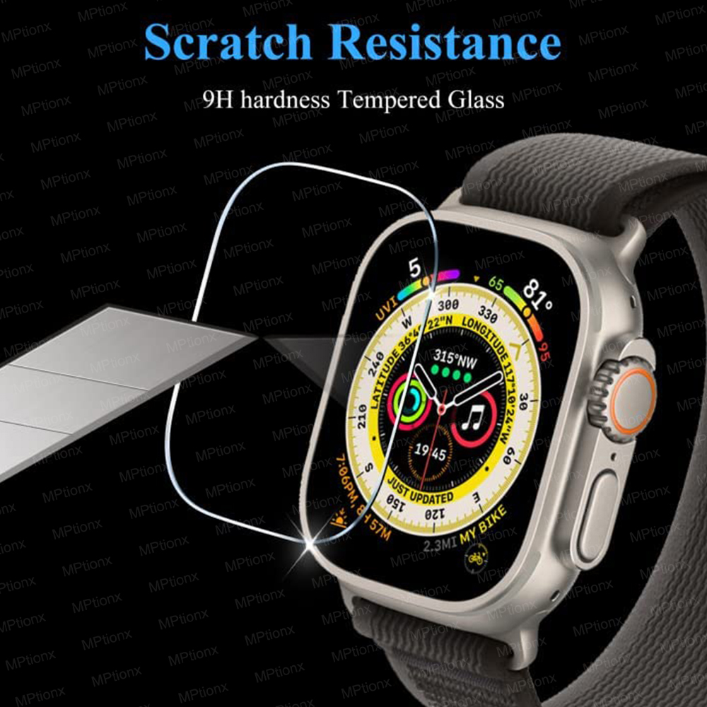 Tempered Glass for Apple Watch Ultra 49mm Screen Protector Anti-Scratch for Apple Watch Series Ultra 49mm Smartwatch
