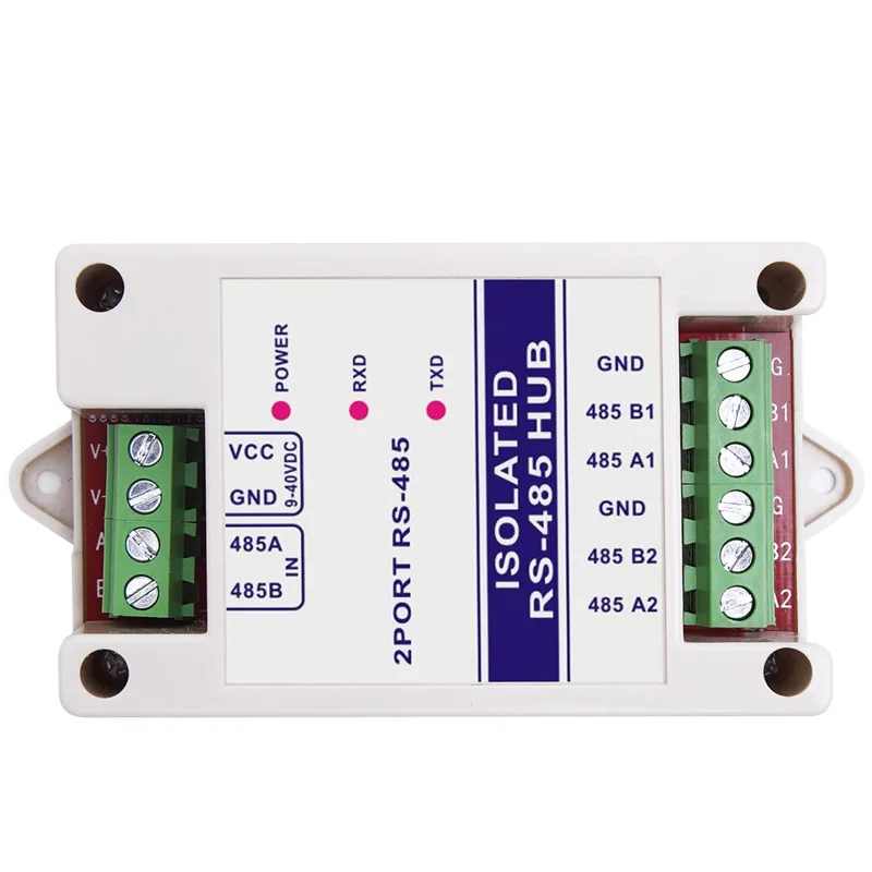 485 Repeater Photoelectric Isolation อุตสาหกรรม RS485 Hub 2 ช่องสัญญาณเครื่องขยายเสียงป้องกันการรบกวนป้องกันฟ้าผ่า