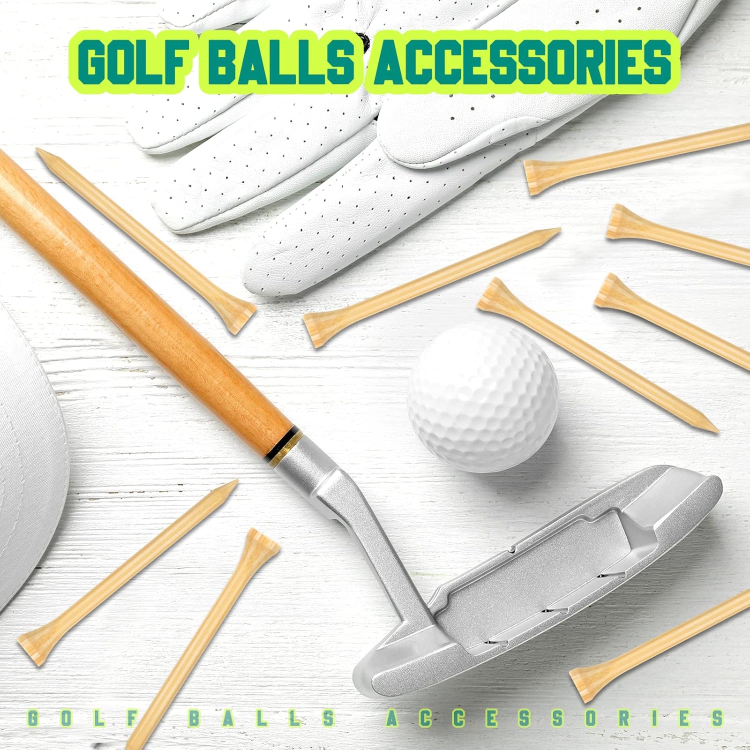 Tees da golf Tees in bambù durevoli 50 pezzi/100 pezzi 100 pezzi 3-1/4 "Materiale biodegradabile amichevole Riduce l'attrito Lato Spin Più stabile