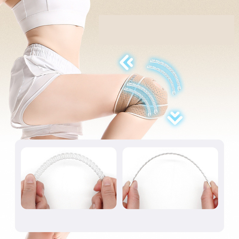 สนับเข่าสำหรับเล่นกีฬาป้องกันให้ความอบอุ่น1ชิ้นแผ่นรองสะบ้าหัวเข่าปรับได้บรรเทาอาการปวดเข่าการปีนเขาการเล่นบาสเก็ตบอลขี่จักรยาน