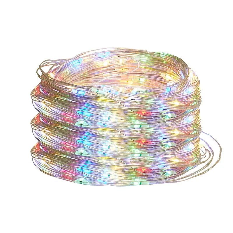 USB LED String Lights 5M Silver Wire Garland Light Waterproof Fairy Lights for Christmas Wedding Holiday Party Decoration