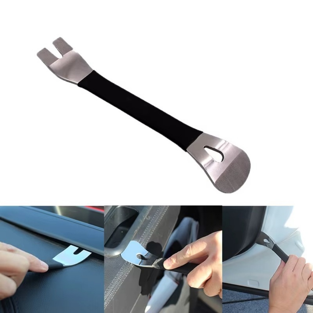 Car Trim Removal Tool Car Interior Clip Panel Trim Hand Tools Stainless Steel Durable Trim Removal Level Pry Plate Buckle Driver