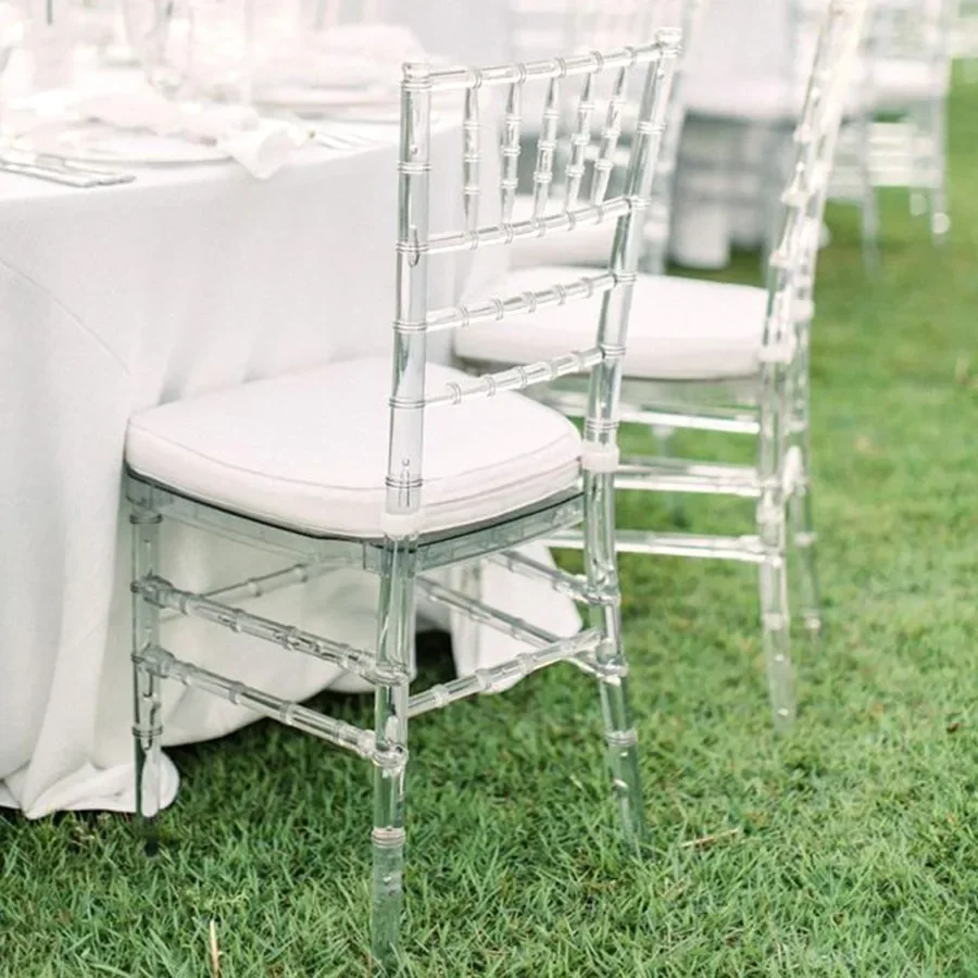 투명 이벤트 파티 식사 판매 아크릴 플라스틱 chiavari 크리스탈 클리어 Chiavari 의자 웨딩 의자 도매