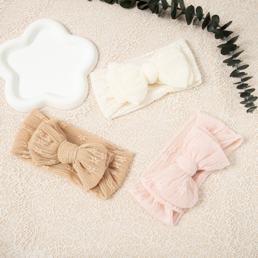 3 pçs/set bebê menina bandana dupla malha arcos hairband turbante macio adorável arco crianças headwear acessórios para o cabelo para recém-nascido infantil