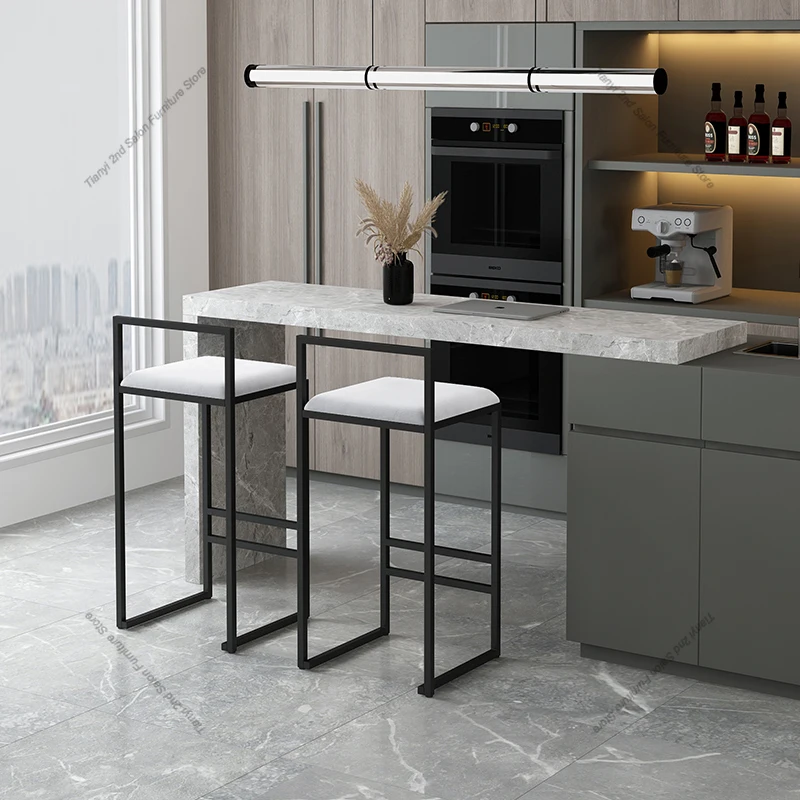 Modern Simple Bar Chair Nordic Designer Minimalist Backrest Bar Chair Front Desk Restaurant Bar Furniture Barkrukken FYBC