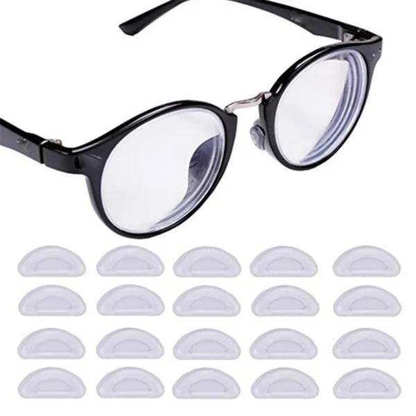 10/20 Chiếc Kính Miếng Đệm Mũi Dính Ốp Miếng Đệm Mũi Chống Trơn Trượt Trong Suốt Nosepads Kính Kính Mắt Kính Mắt phụ Kiện