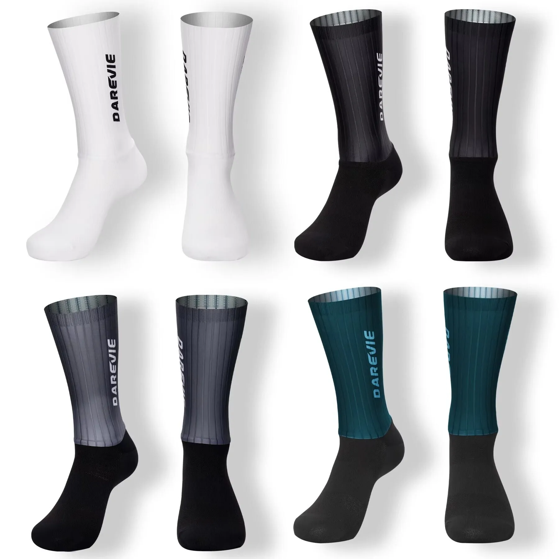Aero Darevie Socks High Speed Cycling Sock Pro Sports for Men Anti-slip Breathable Athletic Moisture Control