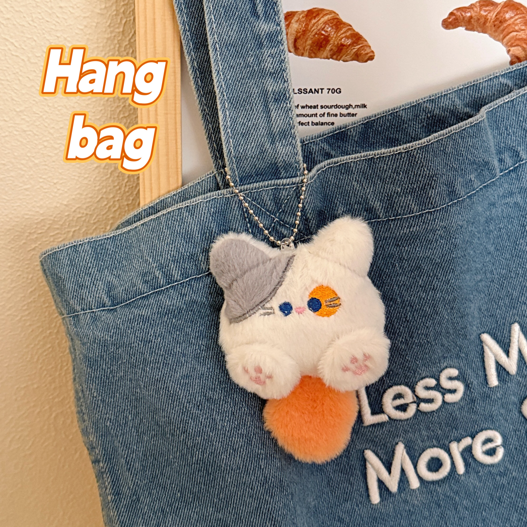 Cute Plush Kitten Doll Pendant Girl Backpack Doll Pendant Couple Bag Keychain Decoration Small Gift