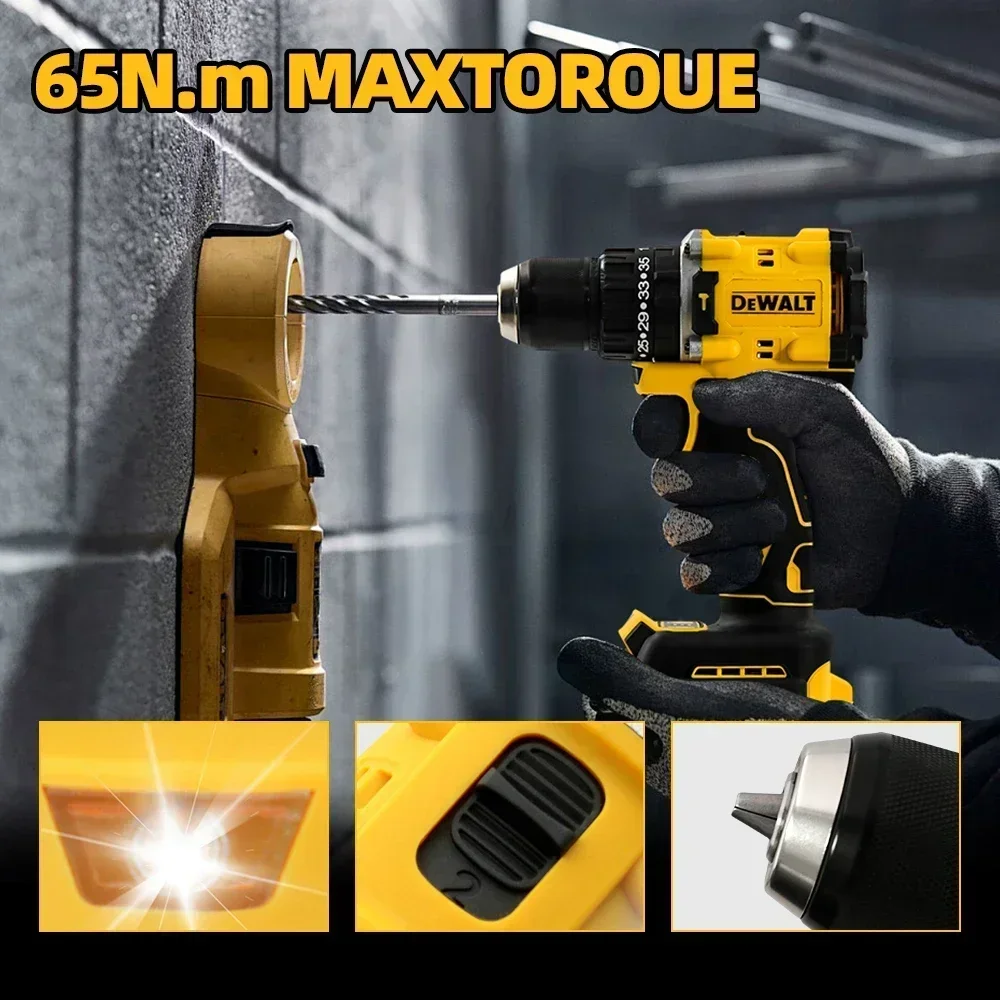 DEWALT 805 20V Brushless Wireless Drill Power Tool has precise speed and torque, rich functions, and can meet a variety of needs
