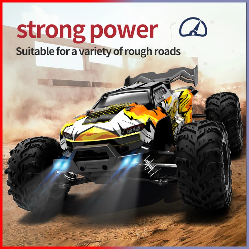 RC รถ Off Road 4x4 ความเร็วสูง 70 กม./ชม.รีโมทคอนโทรลรถ LED ไฟหน้า Brushless 4WD 1/16 รถบรรทุกมอนสเตอร์ของเล่นสําหรับของขวัญเด็ก