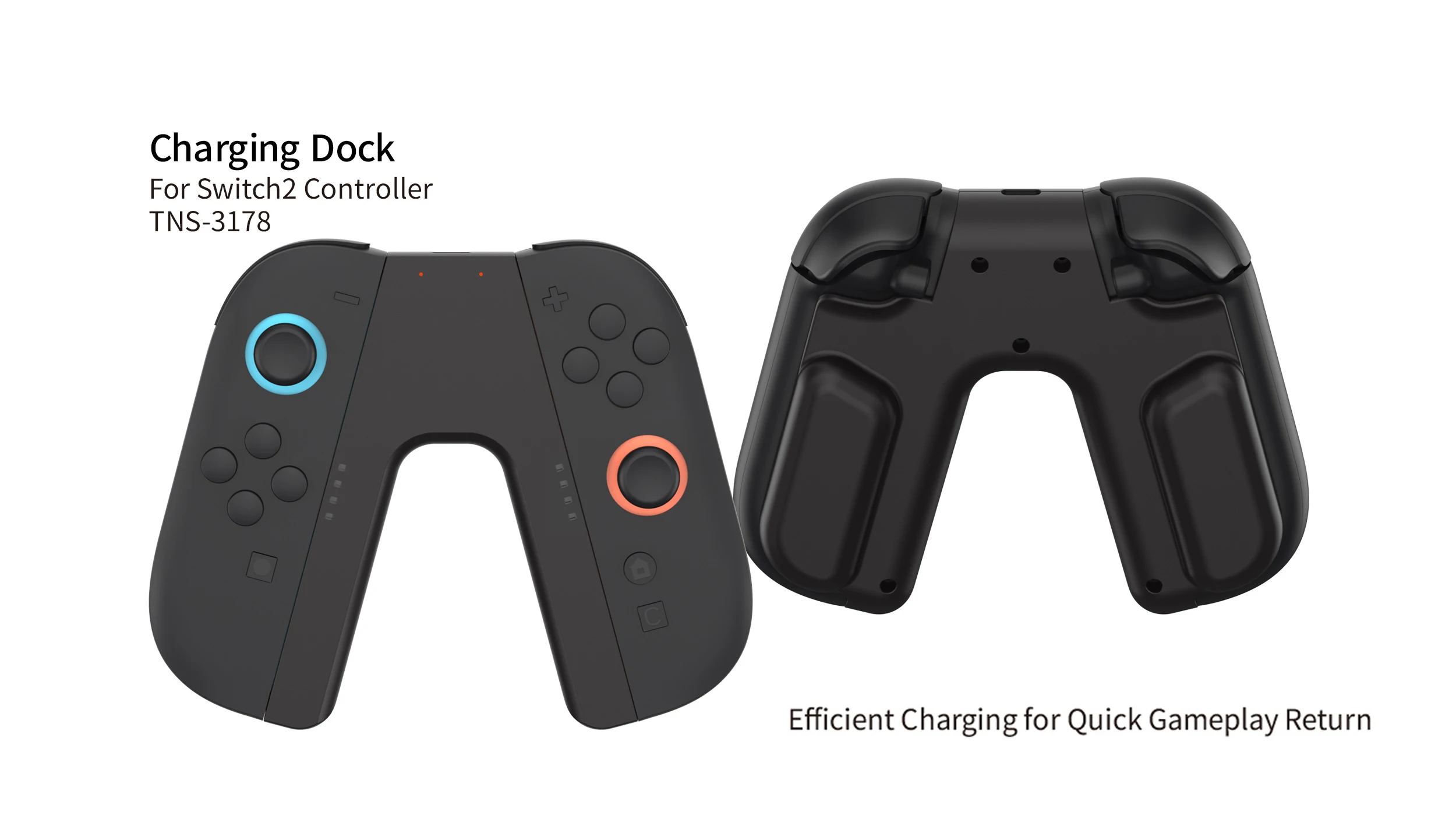 NS Switch 2 用充電グリップ Joy-con コントローラーポータブルハンドル充電ドックステーション NS Switch 2 ゲームアクセサリー用