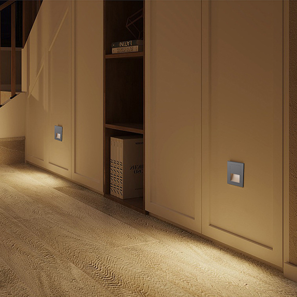 Lámpara de pared Led empotrada, interruptor para controlar la caja de la escalera, AC180-220V, lámpara de paso, iluminación del pasillo, iluminación de pared interior