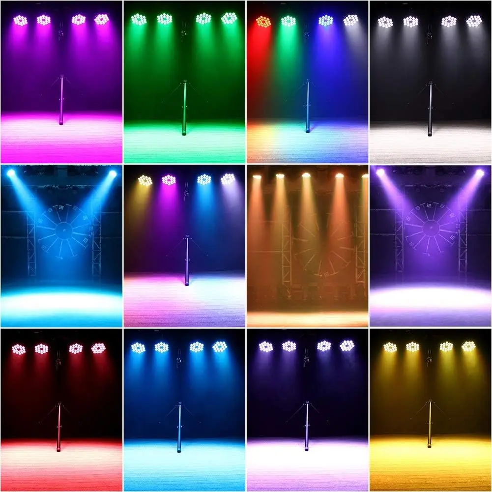 Stop aluminium LED Par 18x18W RGBWA + światła UV 6w1 oświetlenie LED DMX512 światło dyskotekowe profesjonalny sprzęt sceniczny dla DJ-ów szybka wysyłka