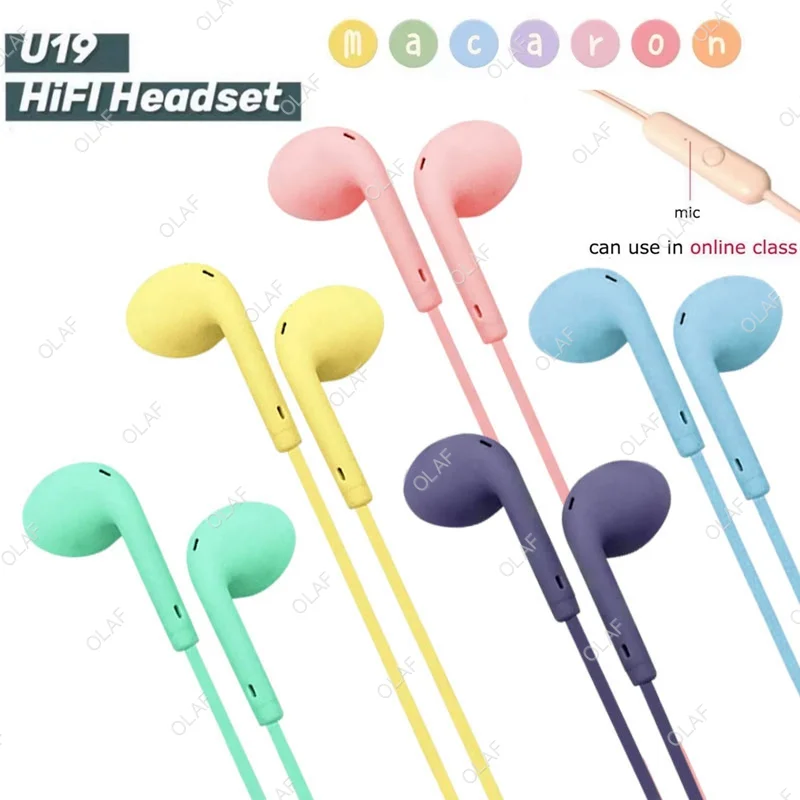 Auriculares intrauditivos estéreo universales de 3,5mm, auriculares deportivos para música, auriculares con cable manos libres y micrófono para Xiaomi Huawei Samsung