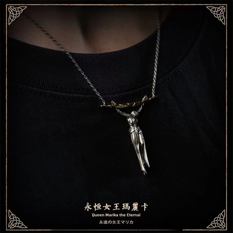Star Forged Elden Ring Merchandise Eternal Queen Maria Pendant Necklace Accessories Gift for Friends