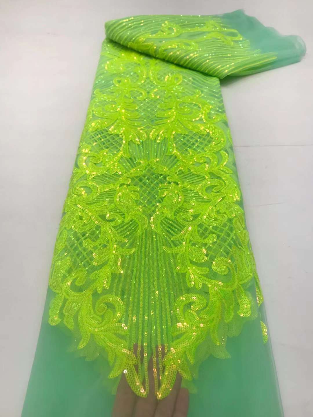 ผ้าลูกไม้ปักเลื่อมตาข่ายผ้าทูลฝรั่งเศสคุณภาพสูง2024สีชมพูสุดหรูผ้าลูกไม้แอฟริกัน5หลาสำหรับชุดเดรสปาร์ตี้แต่งงานไนจีเรีย