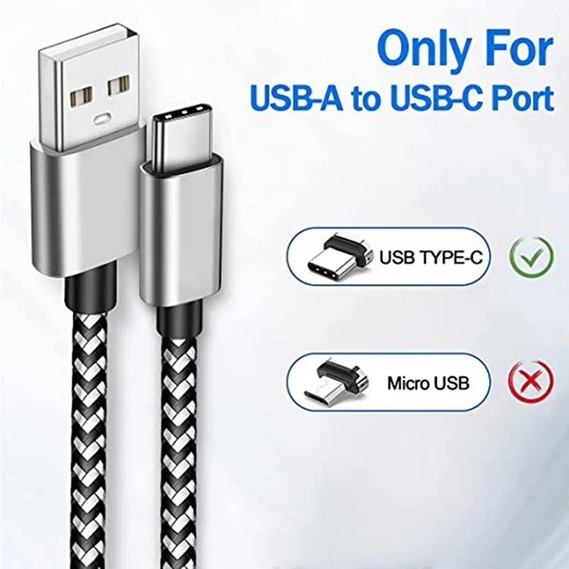 2.4A USB タイプ C ケーブル高速充電バッテリー充電器ワイヤー織ナイロンデータケーブル携帯電話の充電器サムスン Huawei 社 USB C