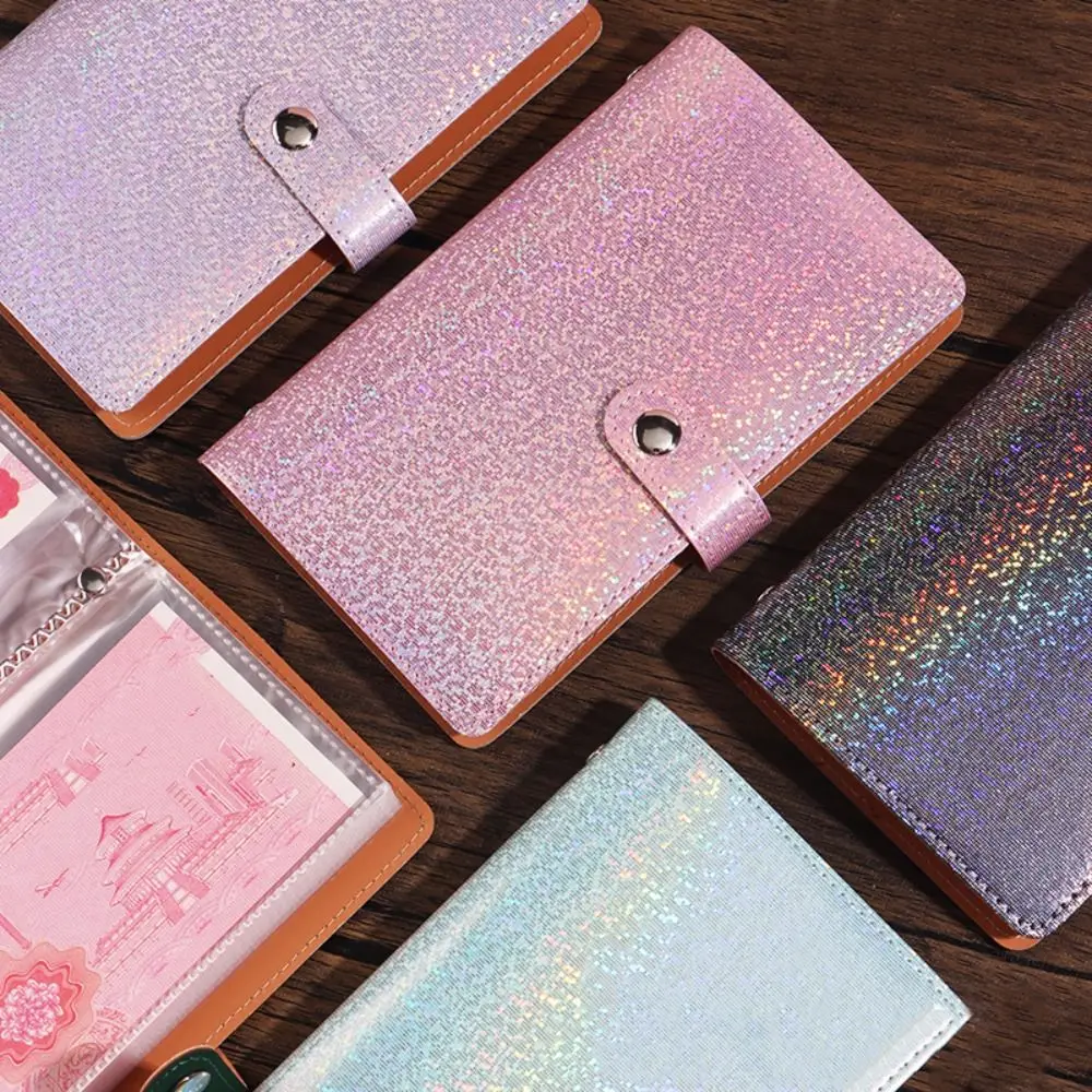 50Sheets Saving Money Binder PU Leather Bling Shiny Cash Budget Binder Planner Organizer Portable Account Book
