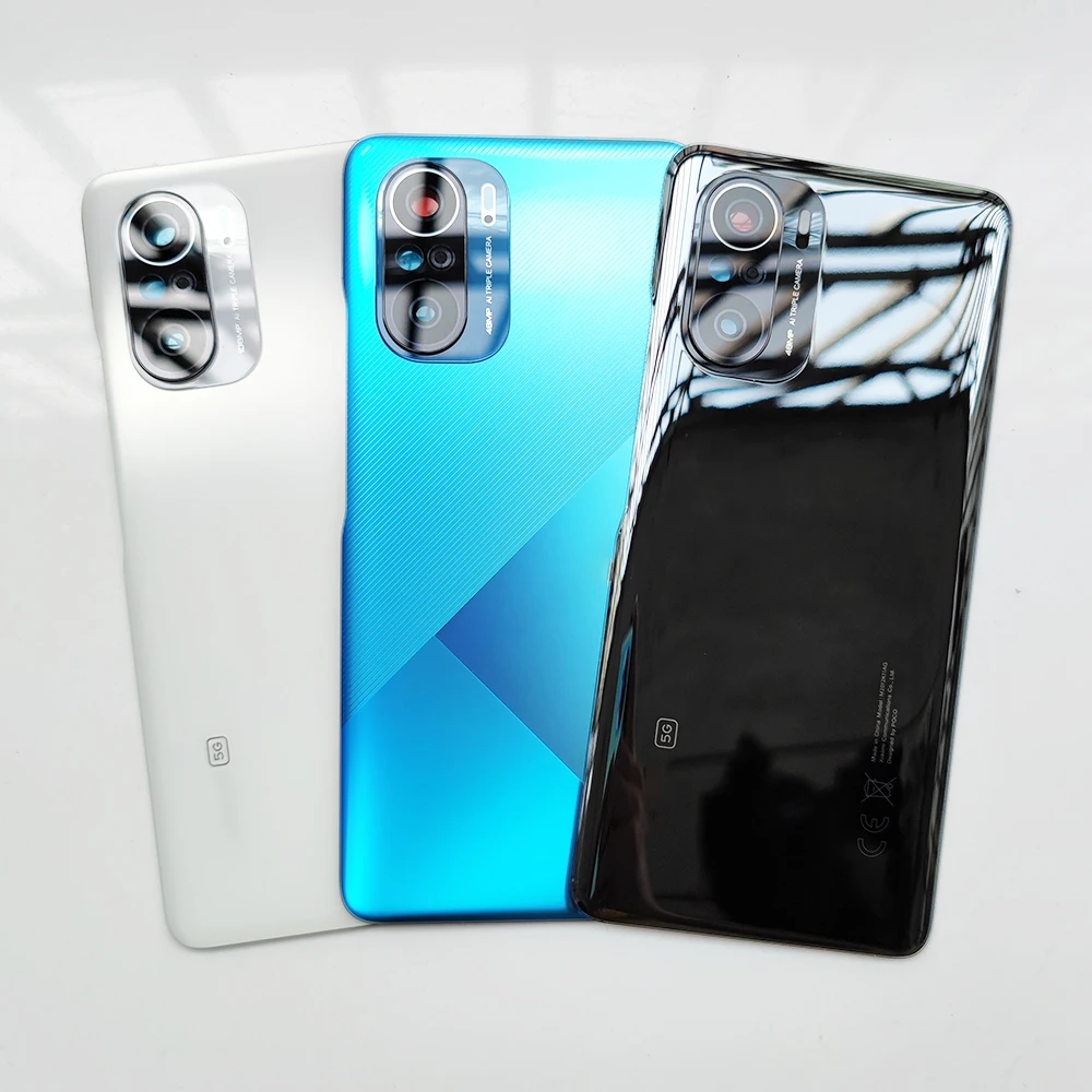 Poco F3 OEM A+ Back Glass Cover For Xiaomi Poco F3 , Back Door Replacement Battery Case, Rear Housing Cover