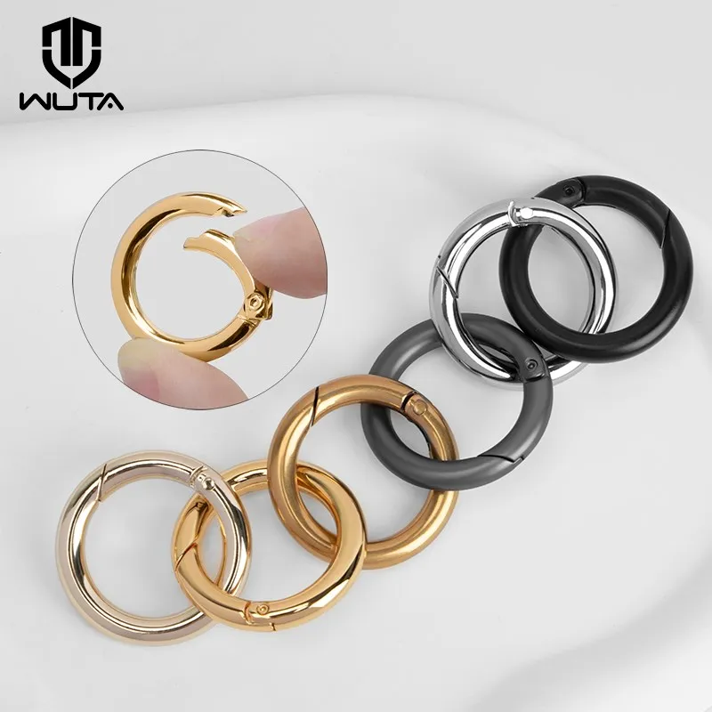 CRAZYSMITH O Ring Round Carabiner for Keychain Fob Clasp Connector Ring for Keychain Clip Strap Buckle Snap Hook Bag Accessories