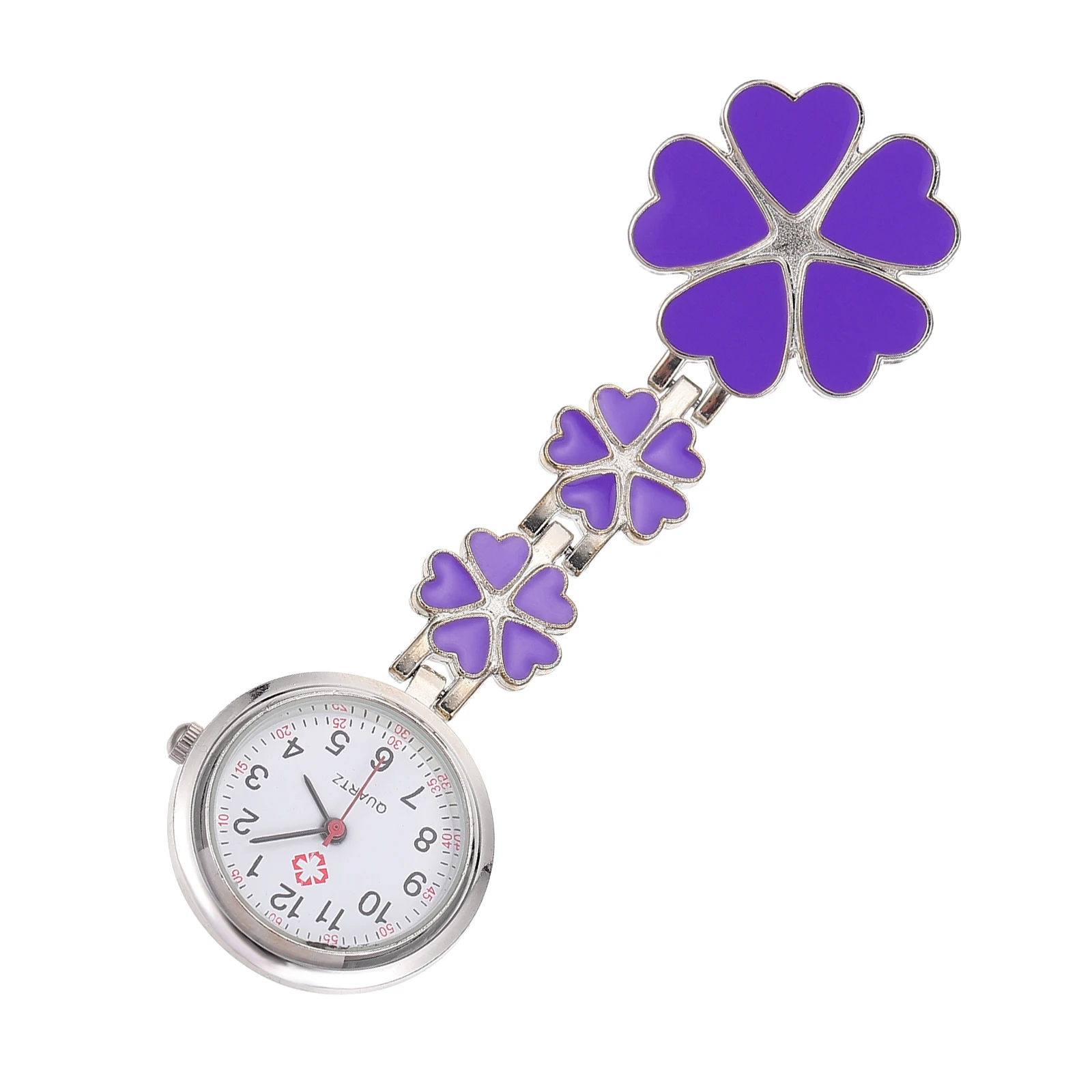 Krankens ch wester Uhr-Frauen Krankens ch wester Clip auf Uhr Krankens ch wester Anhänger Uhr Pflege Pin Clip Uhr Krankens ch wester Anhänger Uhr (weiß)