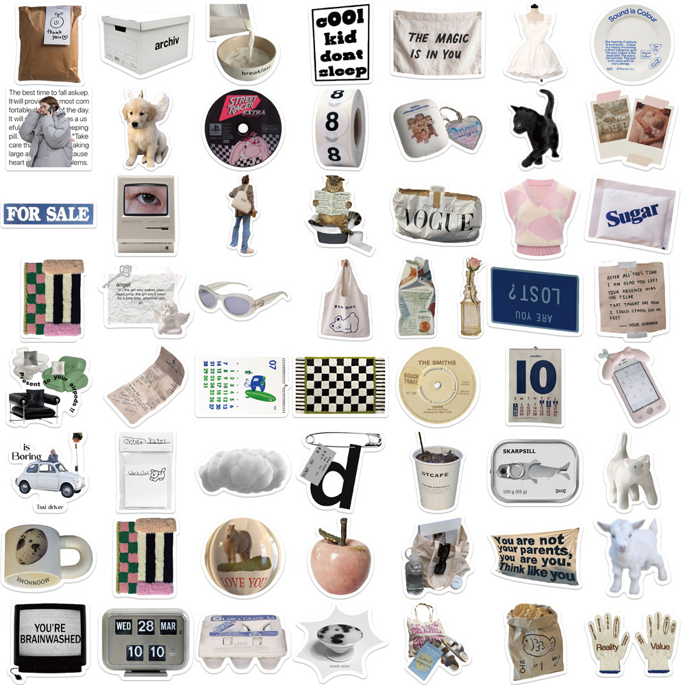 10/30/57 Chiếc Đơn Giản Dễ Thương Hàn Quốc INS Phong Cách Dán DIY Laptop Hành Lý Ván Trượt Đồ Bộ Đề Can Dán Cho kid Đồ Chơi