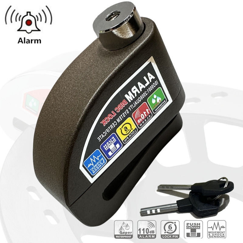 Falante Motorcycle Alarm Lock Safety Anti-Theft Disc Brake Alarm Aluminum Alloy Safety Anti-Theft  bicycle scooter Lock