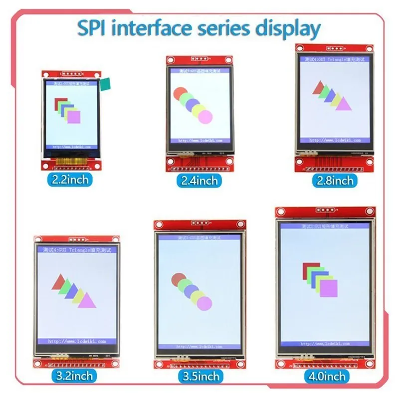 SPI 직렬 포트 시리즈 터치 TFT LCD 스크린 모듈, Stm32 개발 보드 Arduino용, 2.2 인치, 2.4 인치, 2.8 인치, 3.2 인치, 3.5 인치, 4.0 인치, 1 개